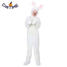 Baby Bunny Costume Kids Animal Onesies White Rabbit Fancy Animal Costume Jumpsuit Pajamas Children Toddlers Size 2 12 Years Old Aliexpress