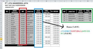 Penggunaan fungsi ini akan sangat membantu jika pengo. Fungsi Vlookup Dan Fungsi Teks Left Mid Right