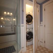 Love The Idea Of A Stackable Washer And Dryer In The Master Bathroom In Addition To A Regular Laundry Room Bathroom Laundry In Bathroom Laundry Bathroom Combo