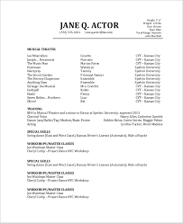 An acting resume is a resume specially formatted for an actor who is seeking a role in film, tv, theater or another acting medium. Free 6 Sample Actor Resume Templates In Pdf