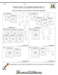 These worksheets are appropriate for first grade math. Place Value Worksheet Numbers To 200