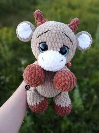 Stuffed Animal Bull Toy For Kids Crochet Calf Plush Animals Etsy Handmade Baby Toys Crochet Patterns Crochet Patterns Amigurumi