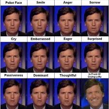 Like all fox employees he legitimizes the 2020 election. Every Tucker Carlson Facial Expression Politicalhumor