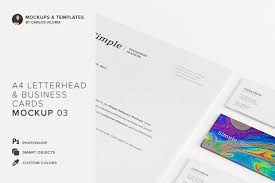 Download A4 And Business Cards Mockup In Stationery Mockups On Yellow Images Creative Store PSD Mockup Templates