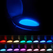 2 Pack Toilet Night Lights 16 Color Motion Activated Detection Bowl Light Unique Funny Birthday Gifts For Dad Kids Wowcoolstuff Com