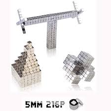 Magnetic Cube 5mm Moyang Magnetic Blocks 216pcs Magnet Cubes Diy Puzzle Educational Toys Stress Relief Stress Relief Toys Office Desk Toys Rare Earth Magnets