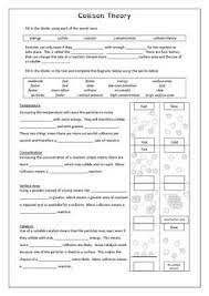 Collision Theory Worksheet Collision Theory Chemistry Worksheets Teaching Chemistry