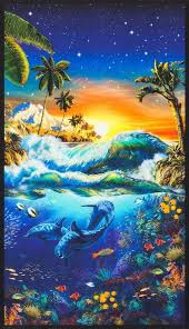 Picture This Surf And Sea Animals Digital Panel 24 X Etsy Dolphin Art Underwater Art Ocean Art