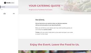 What should be included on a proposal cover page? Free Catering Quote Template Better Proposals