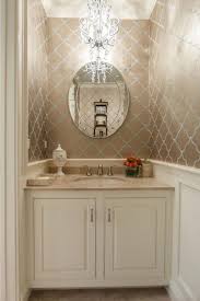 16 Glamorous Bathrooms With Wallpaper Https Centophobe Com 16 Glamorous Bathrooms With Wallpaper Glamorous Bathroom Powder Room Small Bathroom Inspiration