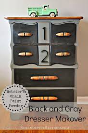 Black And Orange Dresser Webster S Painted Furniture Chalk Paint Powder Diy Tutorial Black And Gray Painted Dresser By Www Sere Painted Dresser Grey Painted Dresser Chalk Paint Dresser