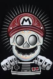 Mario Skull Mario Art Geek Art Sugar Skull Art Drawing
