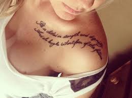 27 Fabulous Collar Bone Tattoos Scripture Tattoos Verse Tattoos Clavicle Tattoo