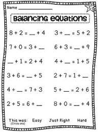 First Grade Math Unit 8 Balancing Equations Choosing An Operation And More First Grade Math Equations Second Grade Math