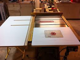 Table Saw Folding Outfeed Table Table Saw Table Saw Accessories Woodworking Shop Layout