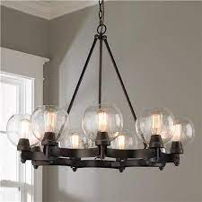 Rustic Seeded Globe Chandelier 9 Light Rustic Chandelier Globe Chandelier Dining Room Chandelier