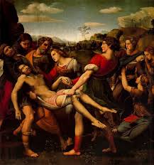 Óleo sobre tela, 4,80 x 3,60 m. El Entierro De Cristo 1507 Rafael Sanzio