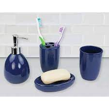 Navy Blue Bathroom Accessories Wayfair The set looks more expensive than it is.