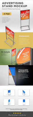 Advertising Stand Mockup Mockup Business Cards Creative Templates Realistic Photoshop