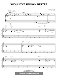 Should've known better now i'm a prisoner to this pain and my heart still aches for you. Should Ve Known Better Por R Marx Partituras On Musicaneo