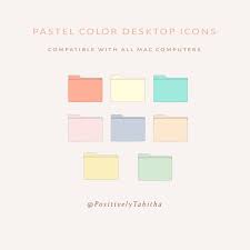 Pastel Desktop Folder Icons Instant Download Mac Desktop Etsy Desktop Icons Mac Desktop Free Desktop Icons