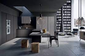 Cuisine moderne noir et gris. 1001 Modeles Canons De La Cuisine Noir Mat Dans Toute Sa Splendeur