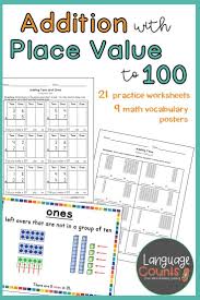 Students Practice Using Place Value Concepts To Add With Numbers Up To 100 Aligned To Envisionmath 2 0 A Envision Math First Grade Worksheets Math Strategies
