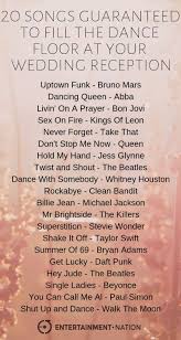20 Songs To Fill The Dance Floor At Your Wedding Reception Wedding Reception Music Wedding Song Playlist Wedding Music Playlist