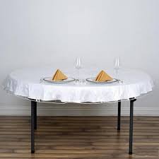70 Clear 10 Mil Thick Eco Friendly Vinyl Waterproof Tablecloth Pvc Round Disposable Tablecloth In 2020 Table Cloth Table Covers Elegant Tablecloth