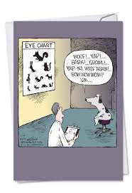 Dog Eye Chart Cartoons Birthday Card Dave Coverly