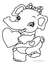Big elephant in the savanna. Funny Elephant Coloring Pages