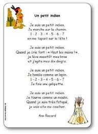 Chansons Comptines Et Poesies Sur Les Indiens D Amerique Petit Indien Comptines Theme Indien Maternelle