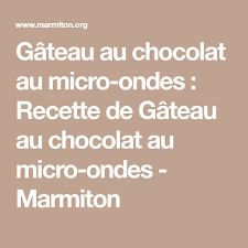 Gateau Au Chocolat Au Micro Ondes Recette Recette Quiche Recette Recette Quiche Poireaux