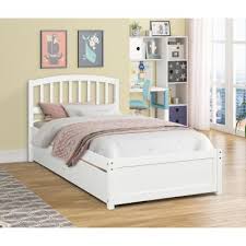 Storage Beds Bedroom Furniture The Home Depot A wooden double bed with storage works as an excellent option for modern apartment spaces. storage beds bedroom furniture