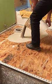 Leveling concrete subfloor with old tile. Floor Leveling Over Wood Subfloor Home Repairs Diy Home Improvement Diy Home Repair