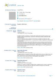It is an official curriculum vitae format made by europass in collaboration with the european union. Esempio Di Curriculum Vitae Europass Infermiere