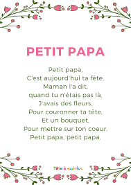 Poésies, poèmes, comptines et aller à avec un poème. Poeme Fete Des Peres Petit Papa Avec Tete A Modeler