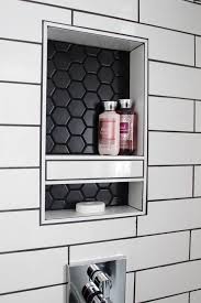 Black And White Hex Tile With Black Grout Modern Bathroom Reveal Love Create Celebrate Modern Bathroom Renovations Bathroom Design Matte Black Faucet