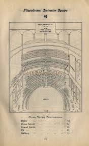 London Hippodrome Theatre Seating Plan Pre 1907