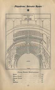 London Hippodrome Theatre Seating Plan Pre 1907