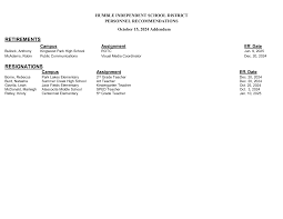 RETIREMENTS RESIGNATIONS