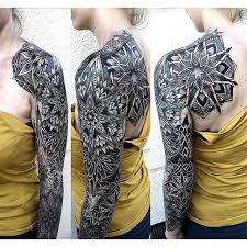 Full sleeve tattoo designs will extend from the wrist to the shoulder. Geometrical Full Sleeve Tattoo From Orge Sake Tattoo Crew