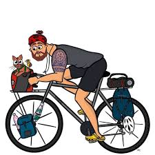 Vor Einigen Wochen Habe Ich Dean Und Nala Von 1bike1world Gezeichnet Ich Verfolge Die Beiden Schon Langer Auf Youtube Und Bin Bege In 2020 Baby Katzen Katzen Fahrrad