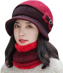 Brand Women's Warm Knitted Wool Beanie and Scarf Set