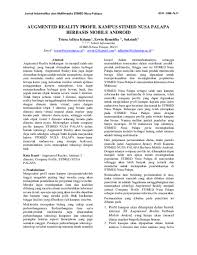 Donload jurnal in, klik lint more info di bawah ini. Pdf Jurnal Informatika Dan Multimedia Stimed Nusa Palapa Augmented Reality Profil Kampus Stimed Nusa Palapa Berbasis Mobile Android Sukriadi Safhar Academia Edu