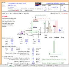 Site retaining wall design project: Retaining Wall Design Spreadsheet Engineering Books