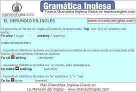 Gramatica Inglesa Verbos El Gerundio En Ingles Gramatica Inglesa Gramatica Ingles