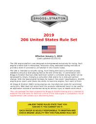 2019 206 United States Rule Set