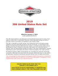 2019 206 united states rule set