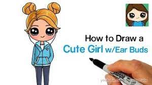 / tweedehands of nieuwe disney | poppetjes en figuurtjes zoeken? How To Draw A Cute Girl W Ear Buds Easy Youtube